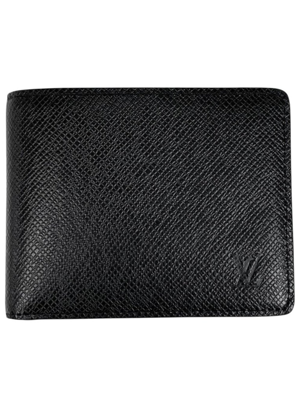 Louis Vuitton Portefeuille Calf Bifold Wallet Taiga Noir